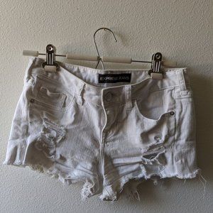 White Distressed Denim Shorts Express Size Small